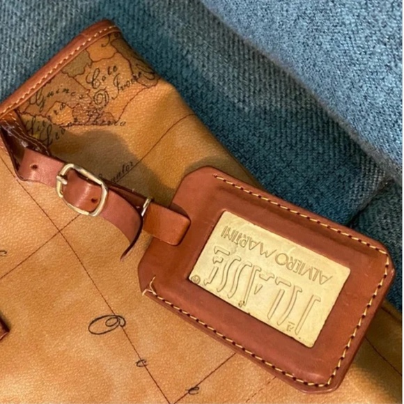 Vintage Alviero Martini Classe Leather Tote Shoulder Travel Bag - Picture 6 of 10